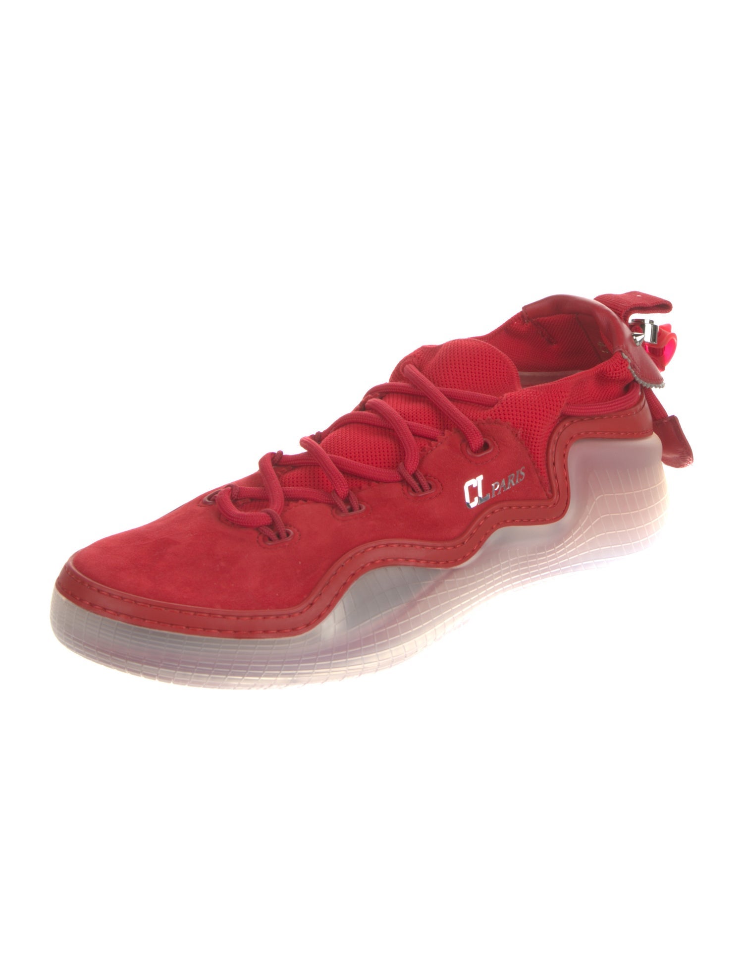 Christian Louboutin Spike Accents Suede Sneakers