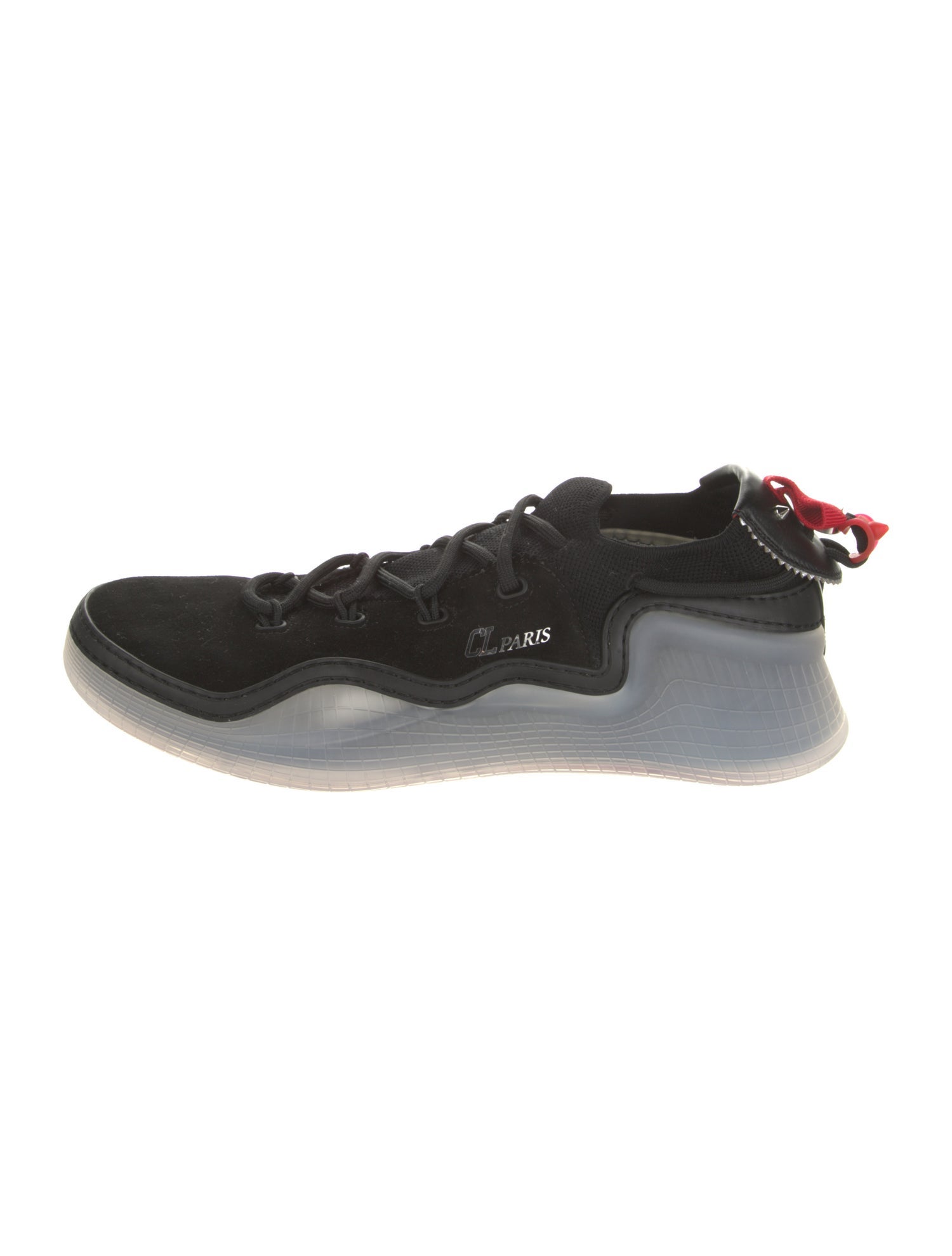 Christian Louboutin Spike Accents Suede Sneakers