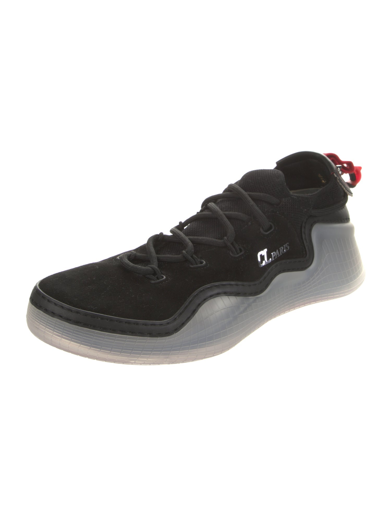 Christian Louboutin Spike Accents Suede Sneakers