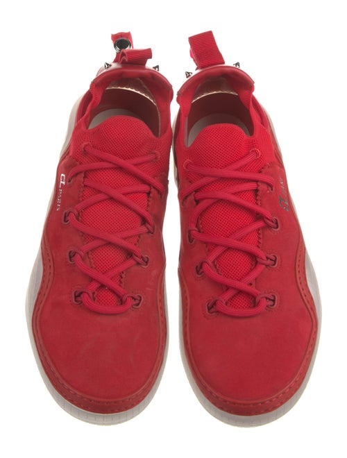 Christian Louboutin Spike Accents Suede Sneakers