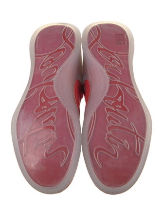 Christian Louboutin Rockstud Spike Suede Sneakers