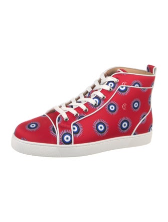 Christian Louboutin Satin Printed Sneakers