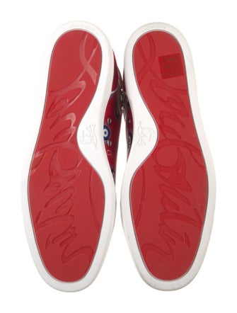 Christian Louboutin Satin Printed Sneakers