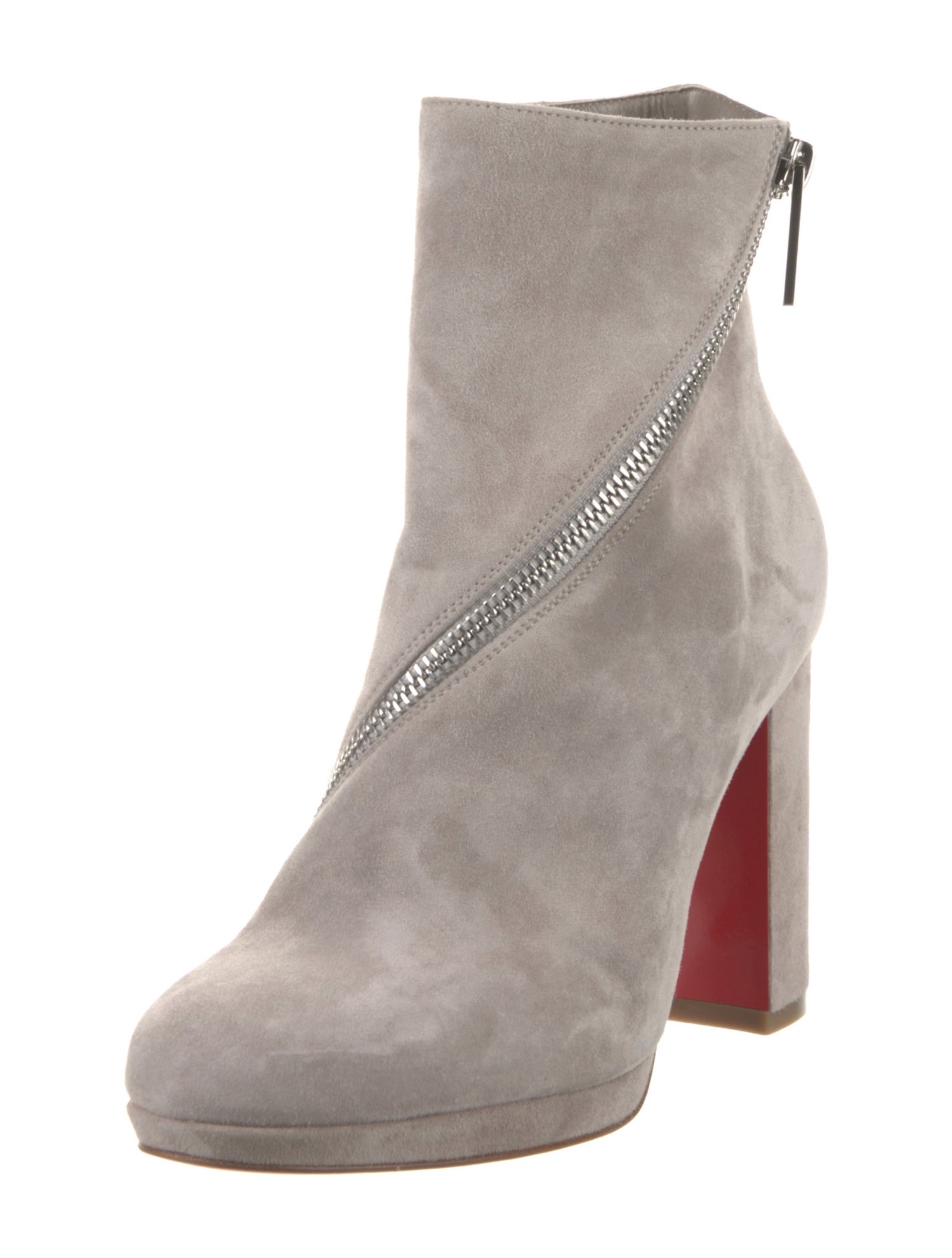 Christian Louboutin Suede Moto Boots