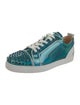 Christian Louboutin Patent Leather Colorblock Pattern Chunky Sneakers