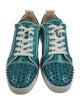 Christian Louboutin Patent Leather Colorblock Pattern Chunky Sneakers