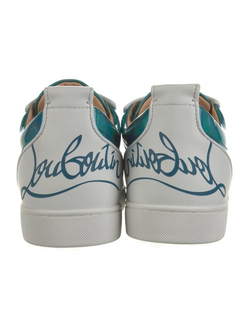 Christian Louboutin Patent Leather Colorblock Pattern Chunky Sneakers