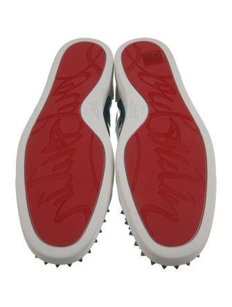 Christian Louboutin Patent Leather Colorblock Pattern Chunky Sneakers