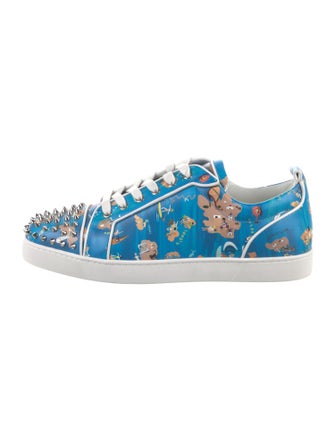 Christian Louboutin Leather Printed Sneakers
