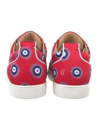 Christian Louboutin Spike Accents Satin Sneakers