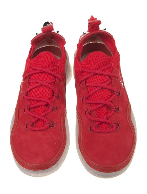Christian Louboutin Suede Colorblock Pattern Sneakers