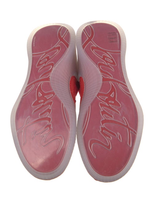 Christian Louboutin Suede Colorblock Pattern Sneakers