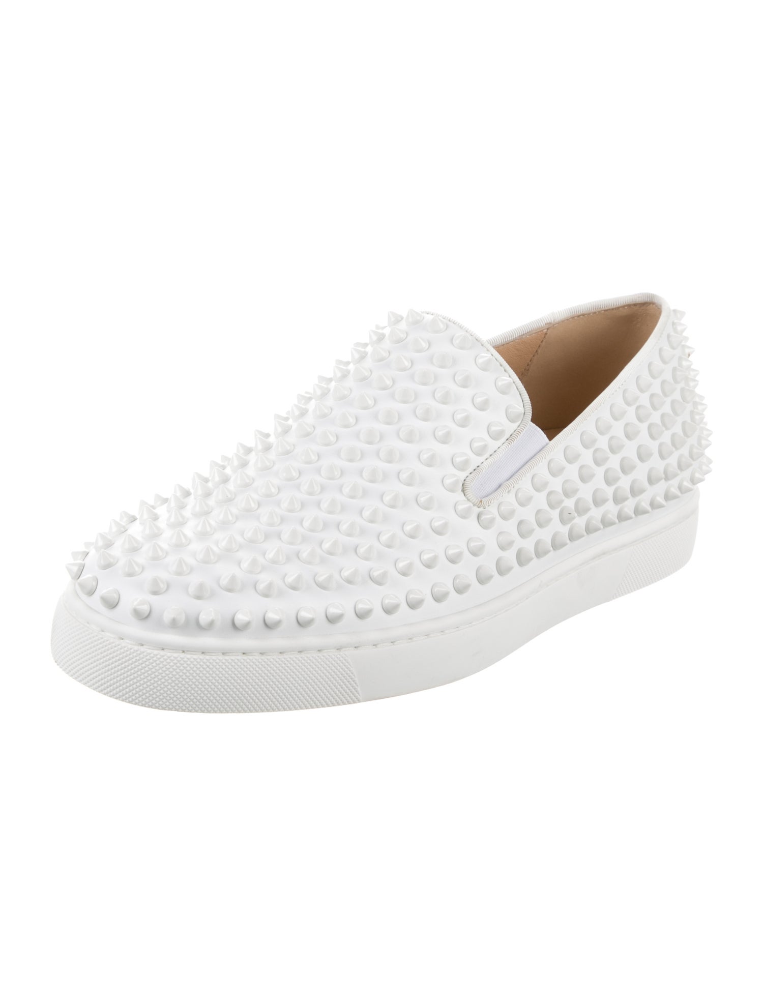 Christian Louboutin Spike Accents Leather Sneakers