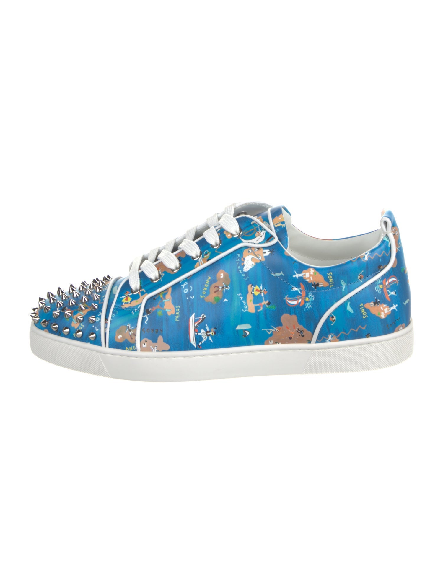 Christian Louboutin Leather Printed Sneakers
