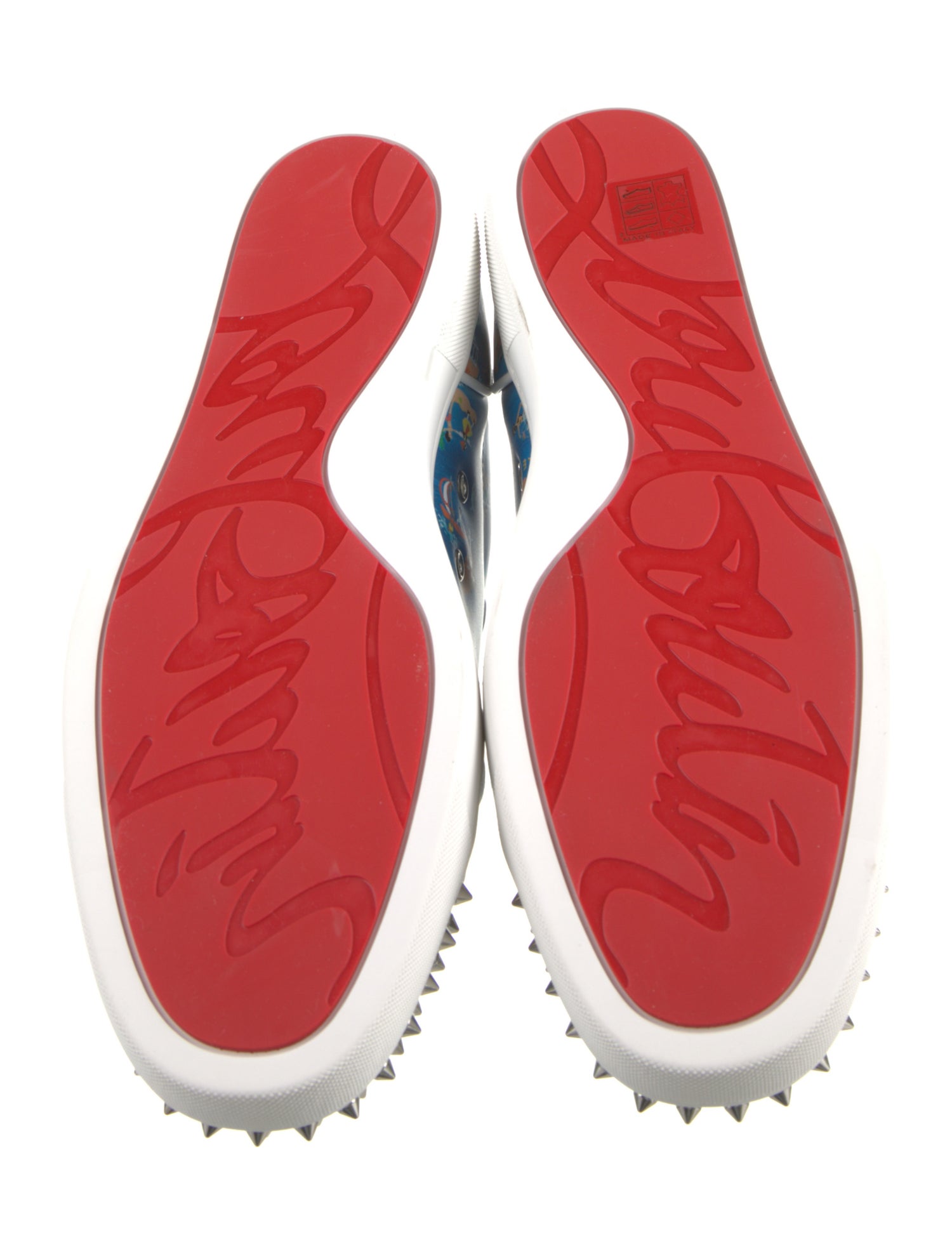 Christian Louboutin Leather Printed Sneakers