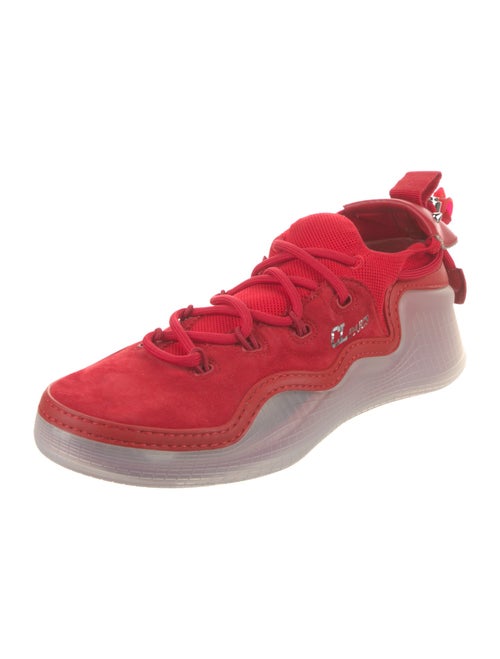 Christian Louboutin Rockstud Spike Suede Sneakers