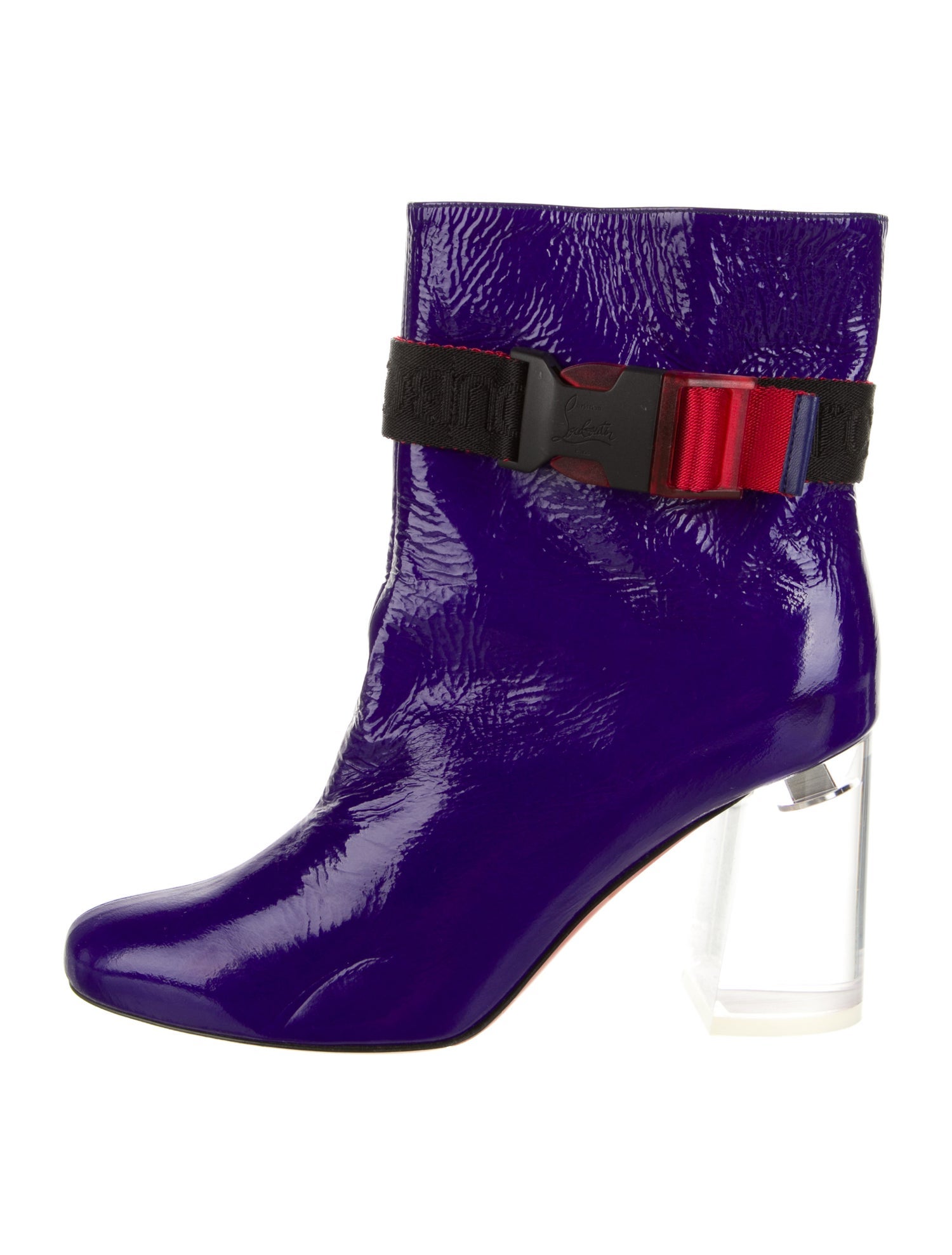 Christian Louboutin Leather Colorblock Pattern Boots