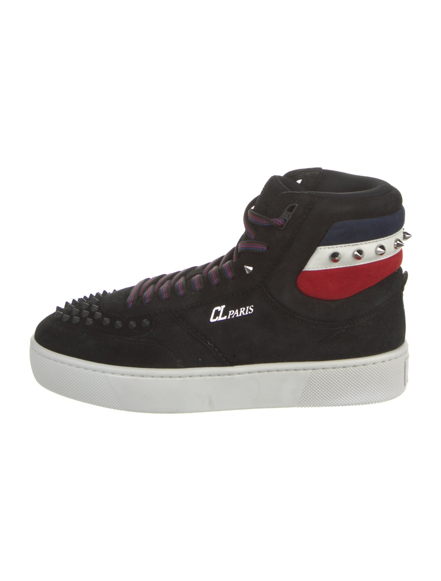 Christian Louboutin Rockstud Spike Suede Sneakers