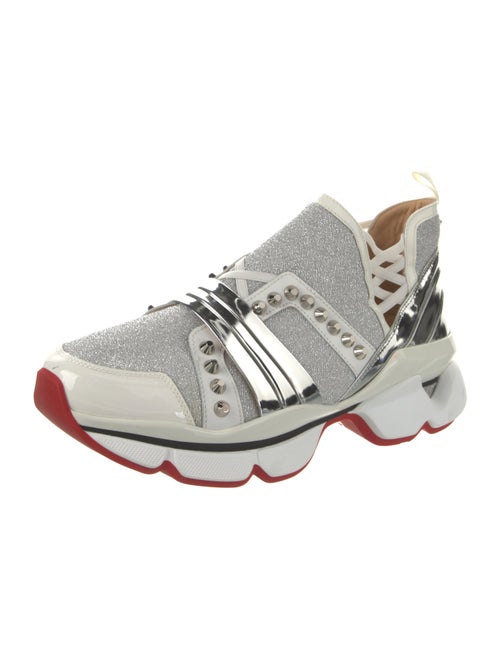 Christian Louboutin Printed Studded Accents Athletic Sneakers