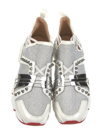 Christian Louboutin Printed Studded Accents Athletic Sneakers