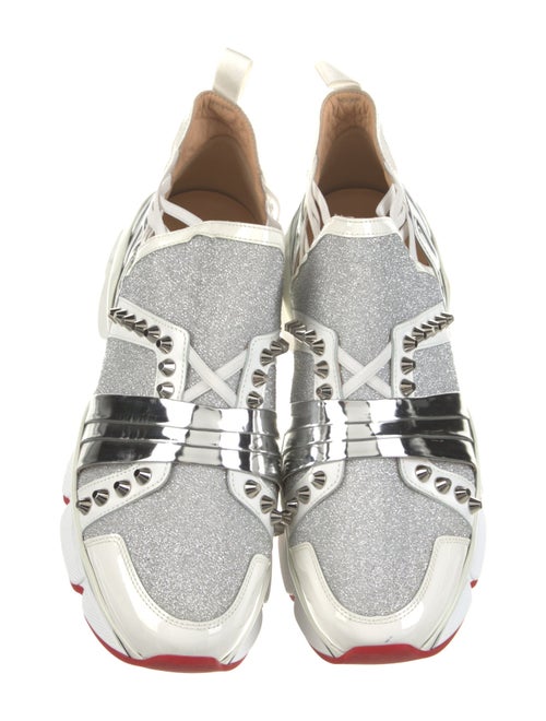 Christian Louboutin Printed Studded Accents Athletic Sneakers
