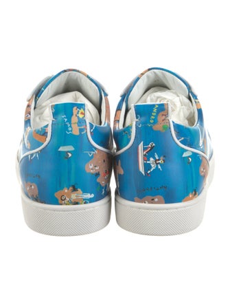 Christian Louboutin Spike Accents Leather Sneakers