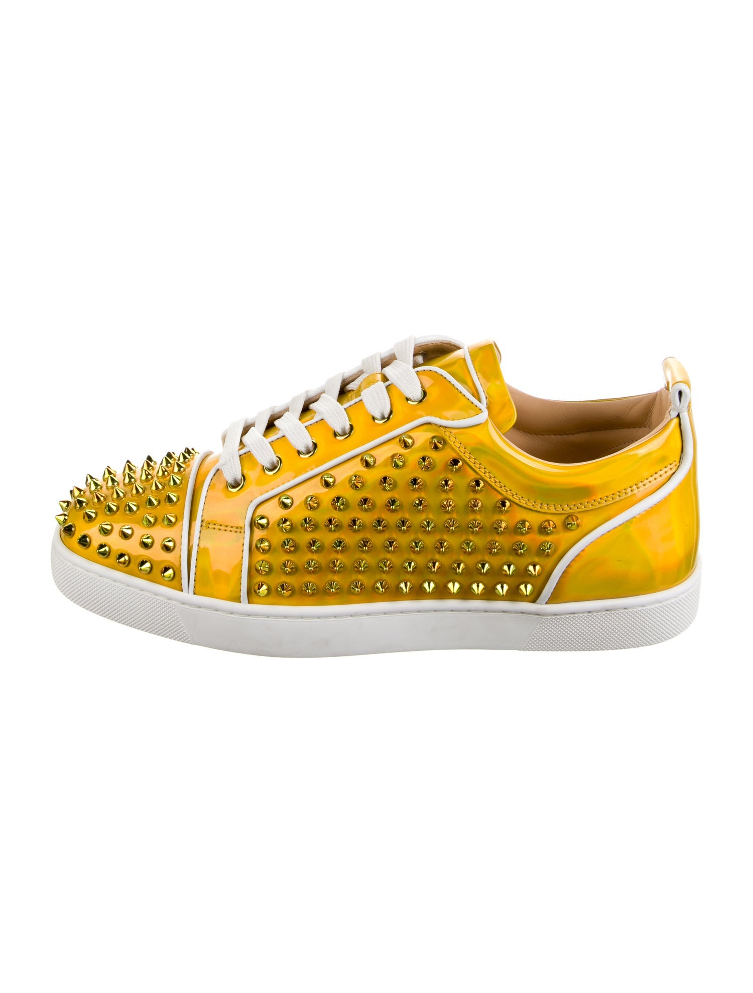 Christian Louboutin Patent Leather Printed Sneakers