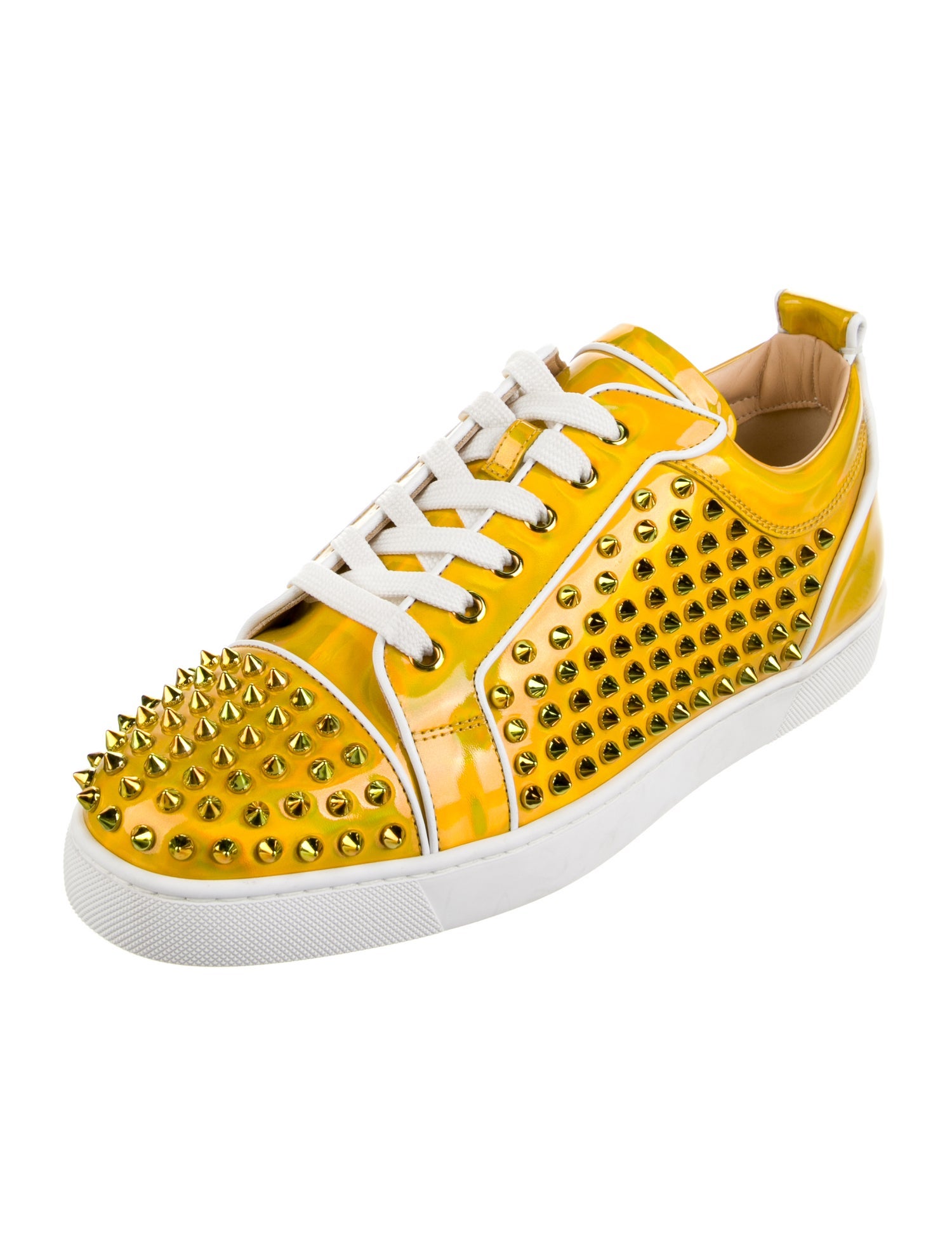 Christian Louboutin Patent Leather Printed Sneakers