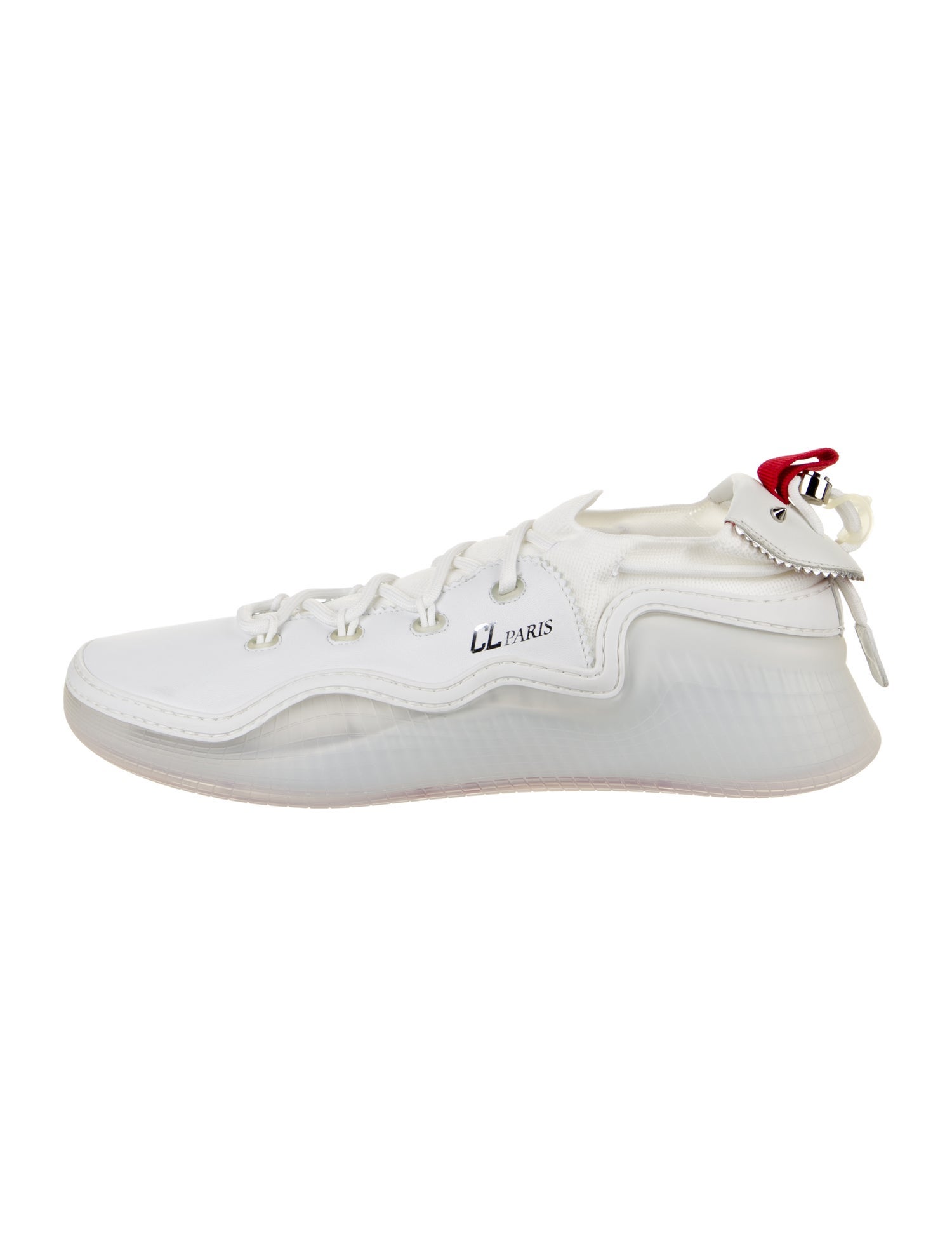 Christian Louboutin Leather Studded Accents Sneakers