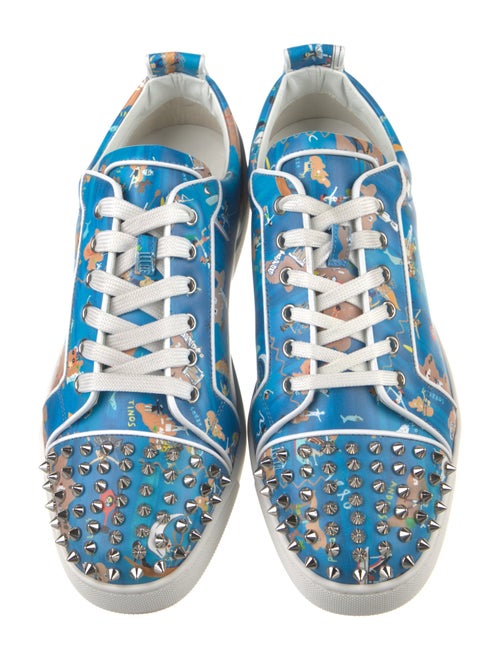 Christian Louboutin Spike Accents Leather Sneakers