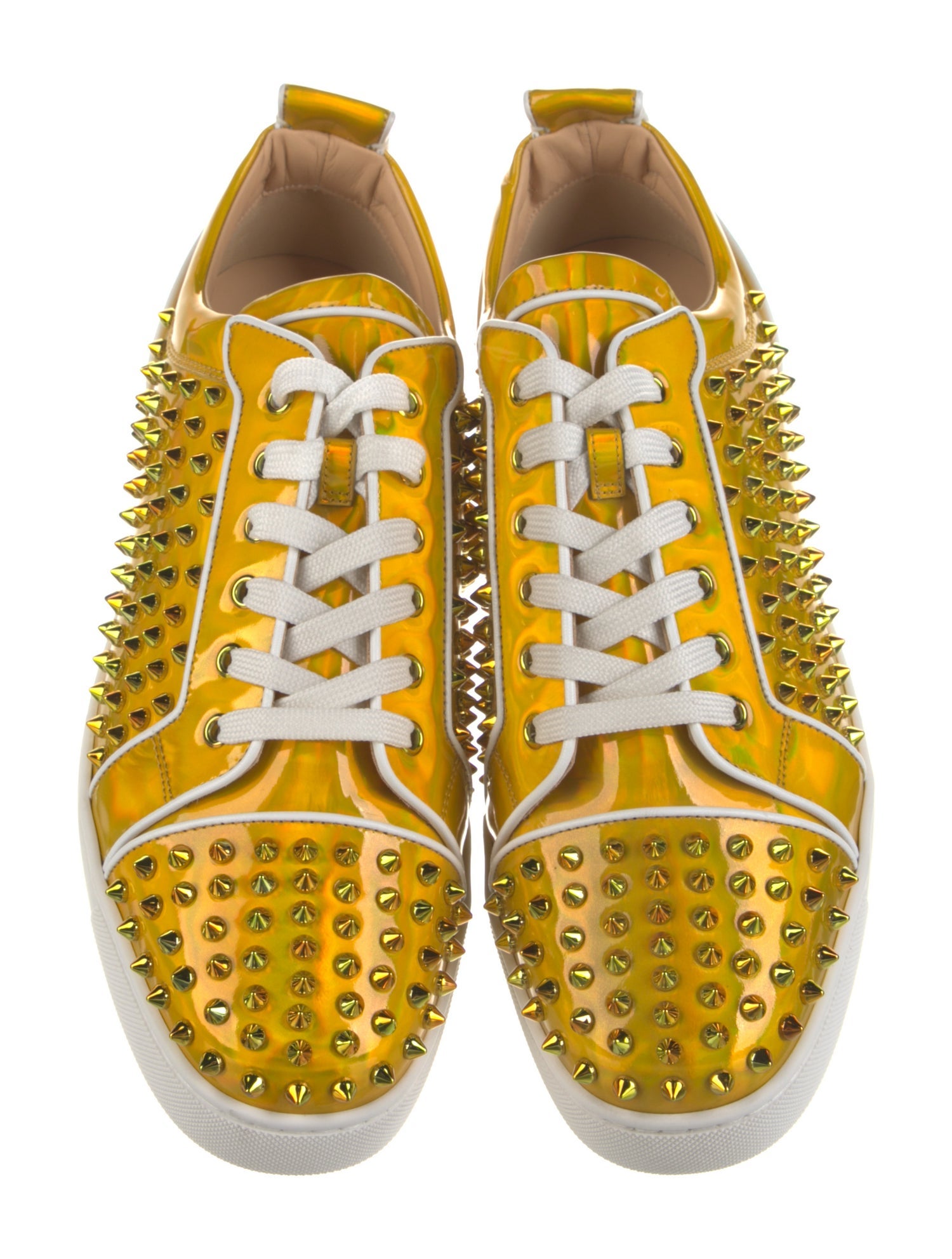 Christian Louboutin Rockstud Spike Patent Leather Sneakers