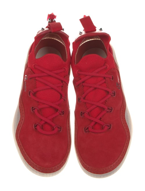 Christian Louboutin Rockstud Spike Suede Sneakers