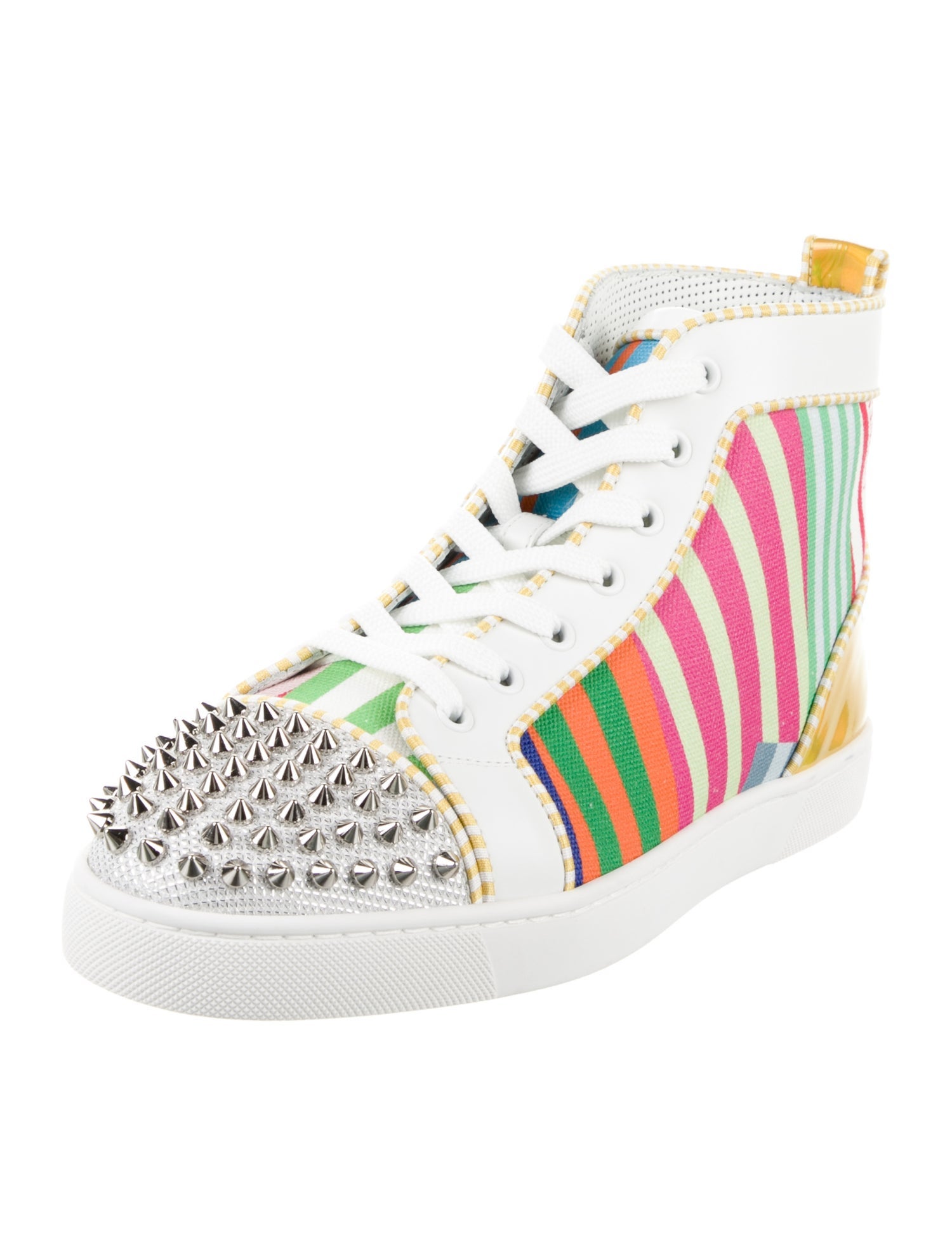Christian Louboutin Rockstud Spike Canvas Sneakers