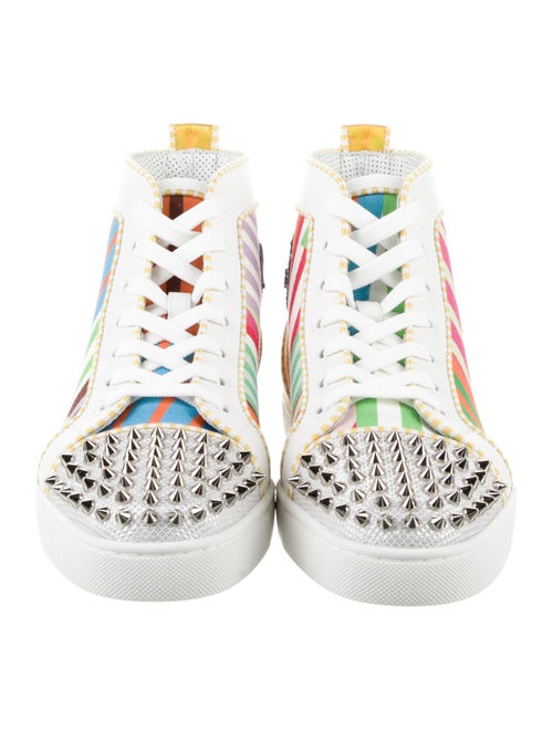Christian Louboutin Rockstud Spike Canvas Sneakers