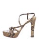 Christian Louboutin Python Animal Print Sandals