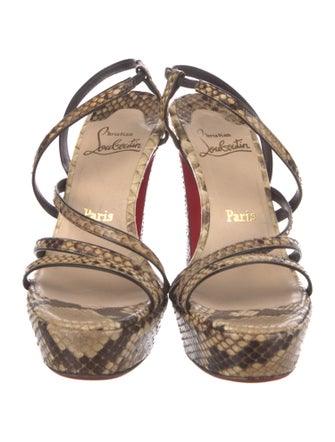 Christian Louboutin Python Animal Print Sandals