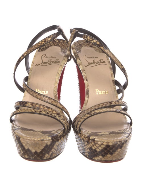 Christian Louboutin Python Animal Print Sandals