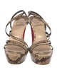 Christian Louboutin Python Animal Print Sandals