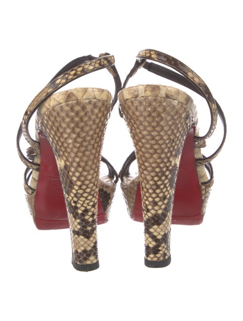 Christian Louboutin Python Animal Print Sandals