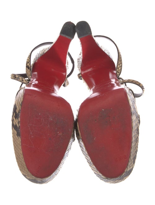 Christian Louboutin Python Animal Print Sandals