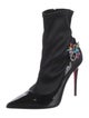 Christian Louboutin Patent Leather Floral Print Sock Boots