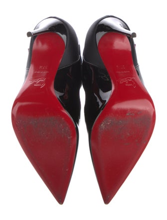 Christian Louboutin Patent Leather Floral Print Sock Boots