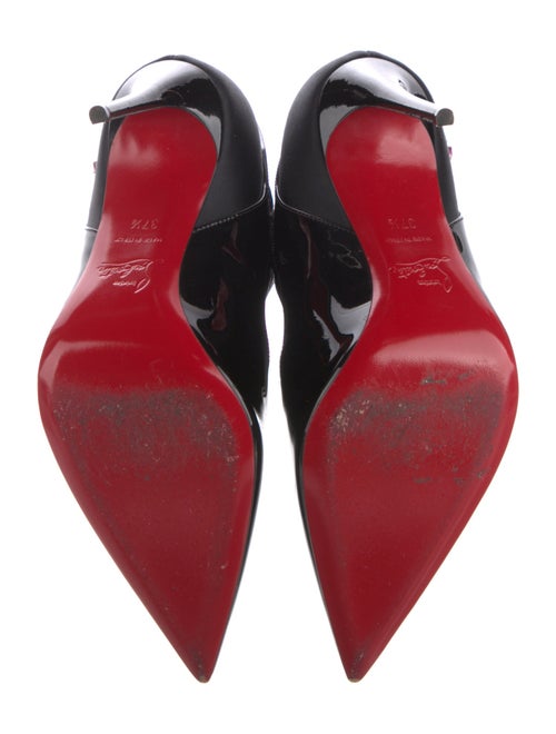 Christian Louboutin Patent Leather Floral Print Sock Boots