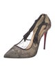 Christian Louboutin Lace Pattern Lace Trim Embellishment Pumps
