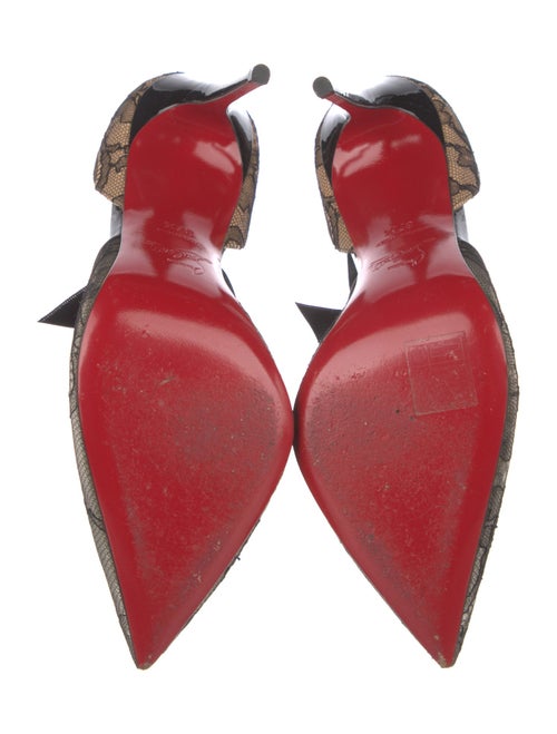 Christian Louboutin Lace Pattern Lace Trim Embellishment Pumps