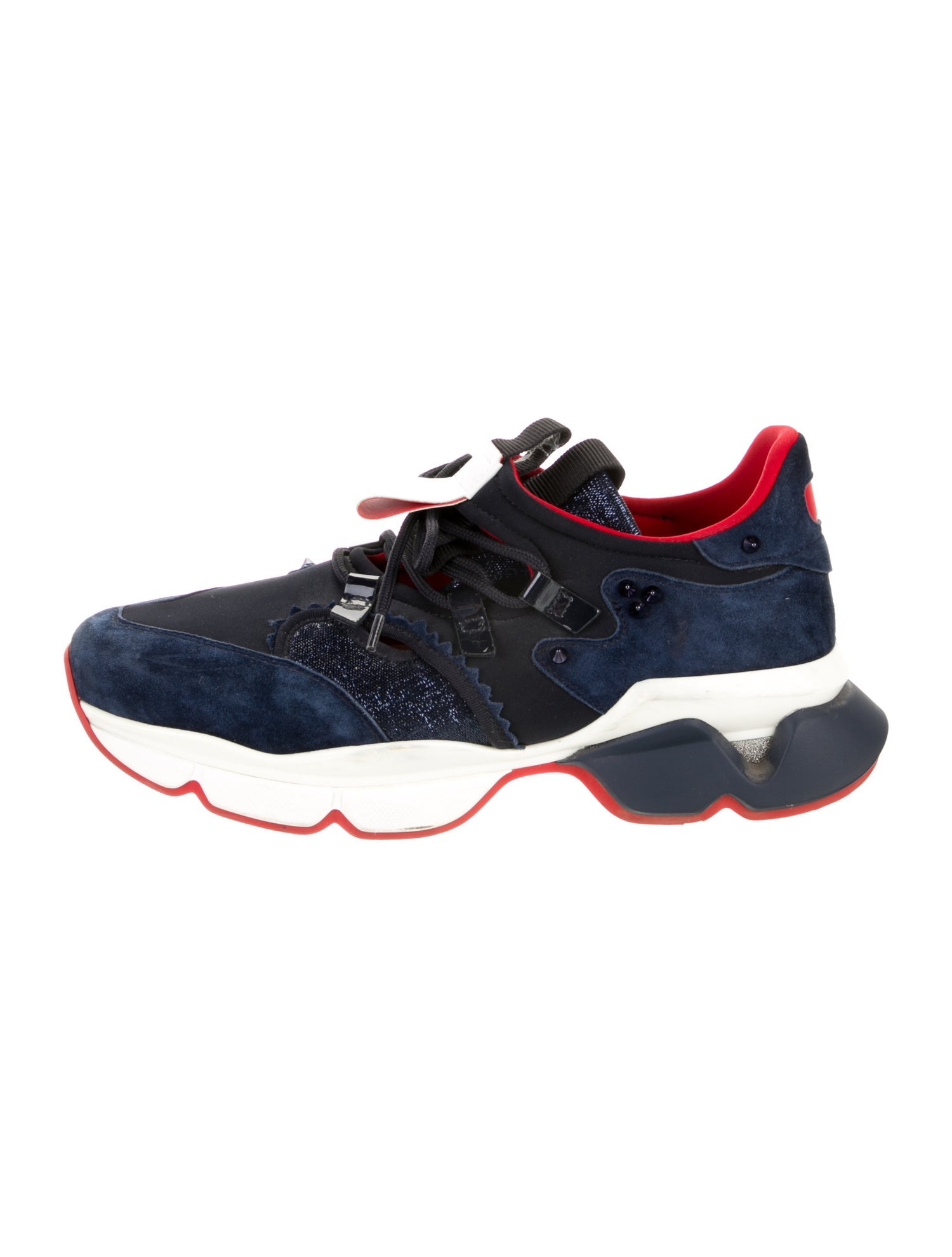 Christian Louboutin Spike Accents Neoprene Athletic Sneakers