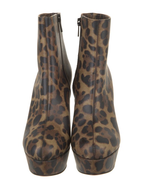 Christian Louboutin Leather Animal Print Boots
