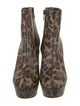 Christian Louboutin Leather Animal Print Boots