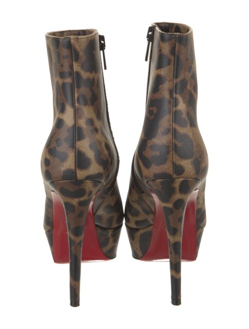 Christian Louboutin Leather Animal Print Boots