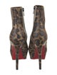 Christian Louboutin Leather Animal Print Boots